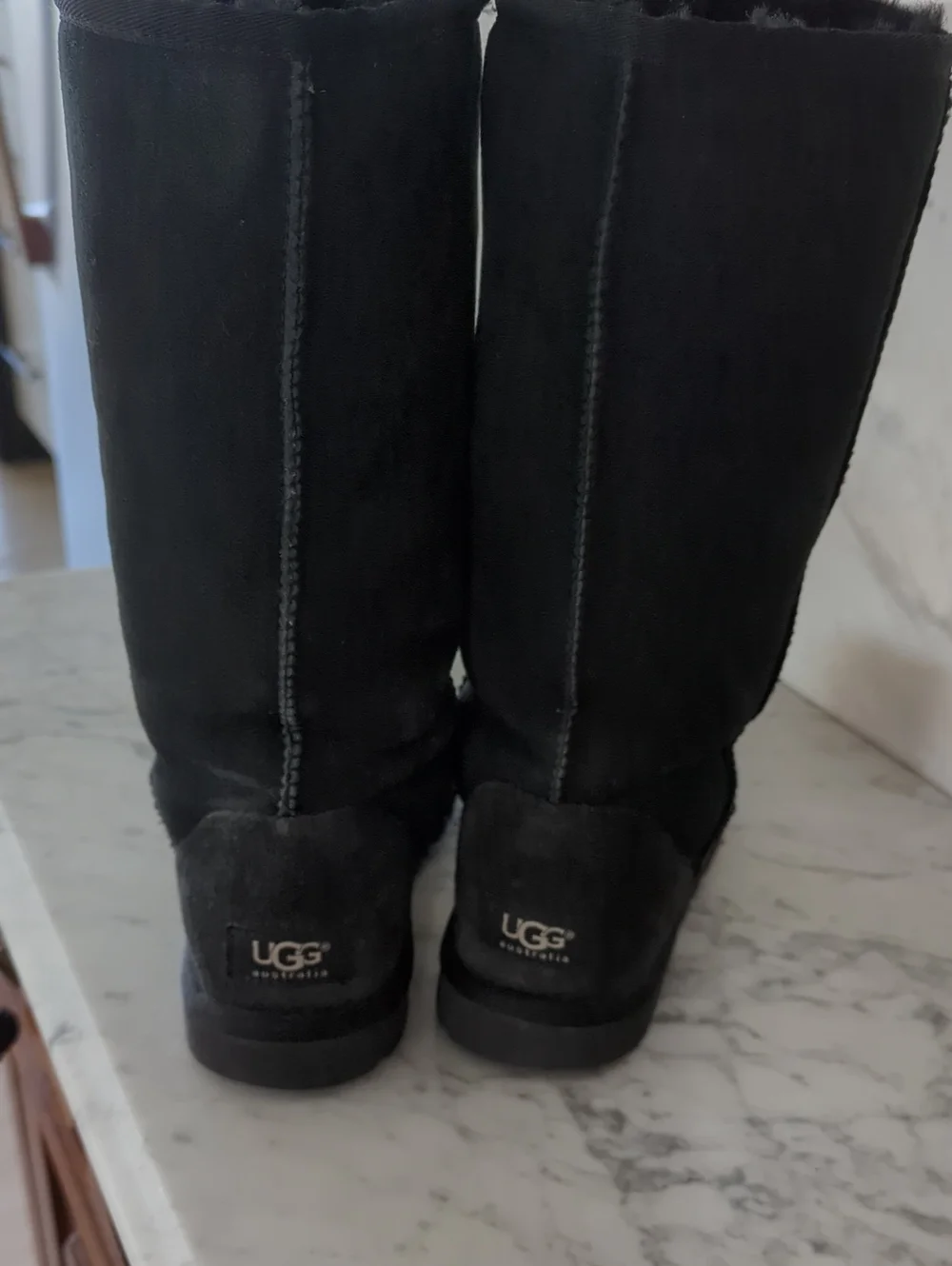 UGG Black Tall Shearling-Lined Women's Boots